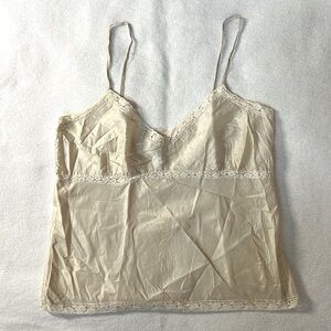 NWOT dosa off white 100% silk camisole top size 3